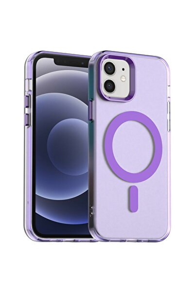Techsuit Husă pentru iPhone 12 / iPhone 12 Pro - CandyCase MagSafe - Mov