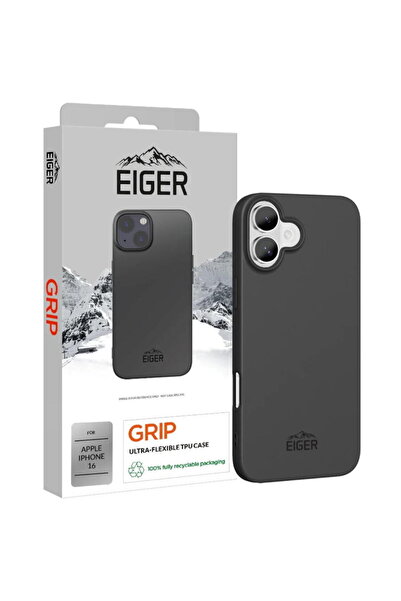 EIGER Husa Grip iPhone 16 Negru