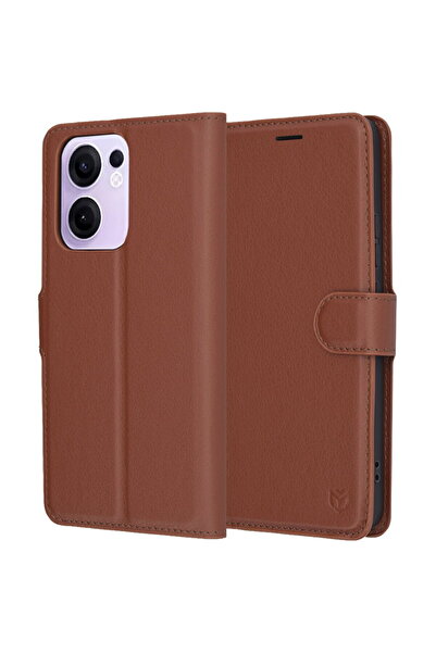 Techsuit Husa pentru Oppo Reno13 F 4G / Reno13 F 5G / Reno13 FS 5G - Leather ...