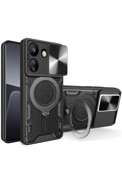 Techsuit Husa pentru Xiaomi Redmi 13C 4G / Poco C65 - CamGuard Pro - Black
