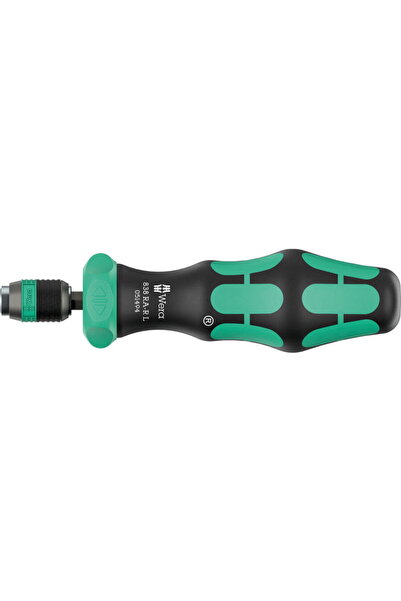 wera Surubelnita 838 RA-R L Port-bit cu clichet, negru/verde, 1/4 ", cu mandr...