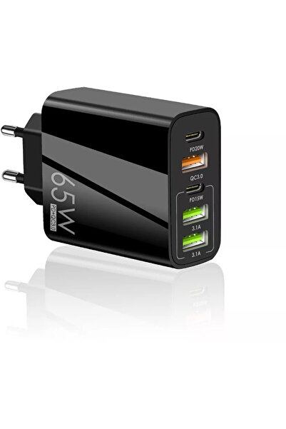 Techsuit PentaXPower CHC2 GaN 2x USB-C + 3x USB-A 65W Negru