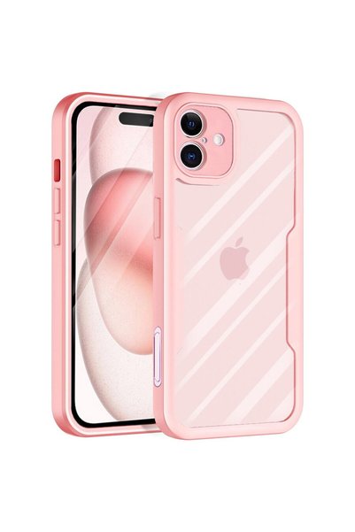 Techsuit Husă pentru iPhone 16 Plus + Folie - ColorVerse 360 Series - Roz