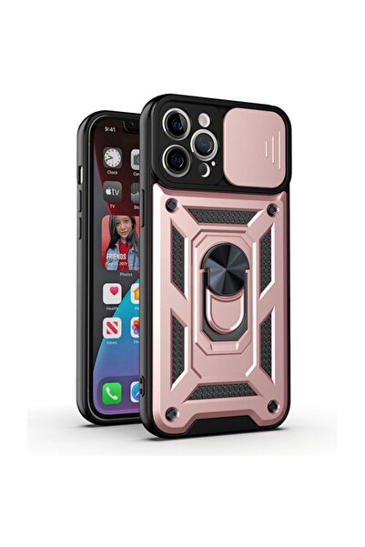 Techsuit Husă pentru iPhone 11 Pro - Seria CamShield - Aur roz