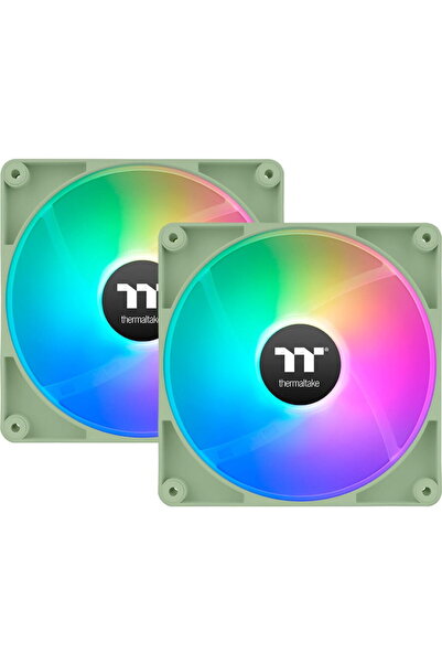 THERMALTAKE Kit Ventilatoare CT120 Reverse ARGB Matcha Green 120 mm 2 bucati