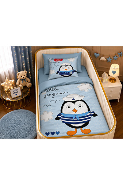 Generic Brand Penguin Sailor Single Digital Baby Bedding Set