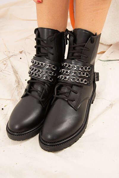 Fox Shoes Cizme de damă din piele artificială neagră J973198009