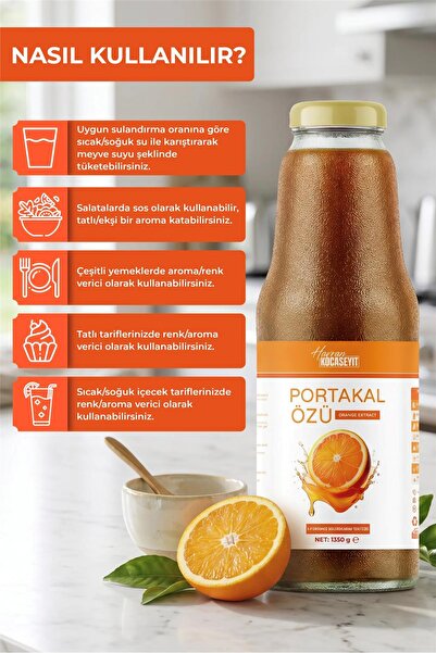 HAVRAN KOCASEYİT Tane Parçacıklı Portakal Özü 1350 g ( BAL , POLEN ve C VİTAMİNİ TAKVİYELİ )