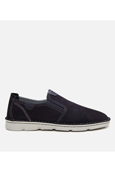 Hotiç Pantofi casual pentru bărbați din piele naturală bleumarin