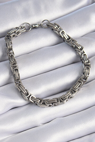 TJ 316L Steel Silver Color King Chain Model Men's Bracelet Tj-Eb3692