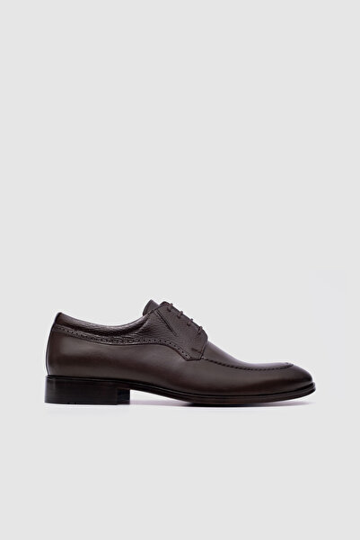 TOGO Men's Brown Genuine Leather Laced Leather Sole Classic Shoes [052280]