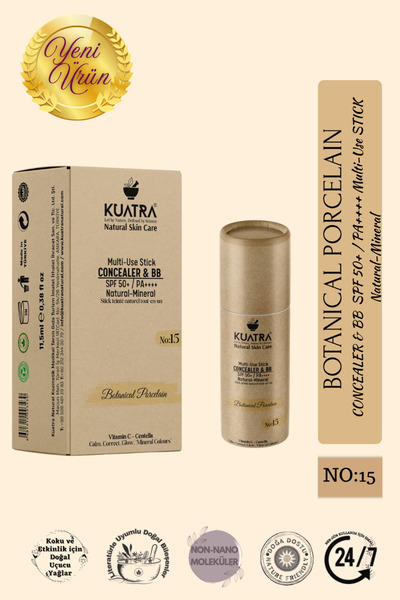 KUATRA Botanical Porcelain Natural-Mineral Stick Concealer & Bb |   Spf 50+ P...