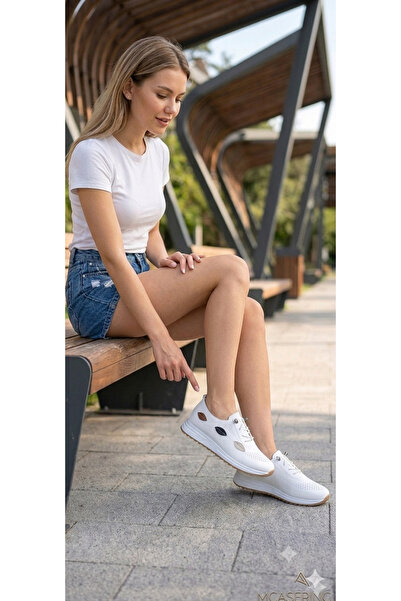 MCASERING Lüx Ortopedik Tabanlı Günlük Spor Kadın Babet Sneaker Ayakkabısı öz...
