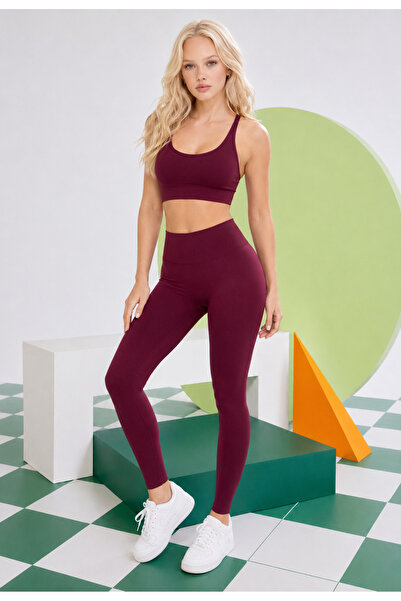 REAL DREAM Women's Sports Leggings Push up Seamless Gathering High Waist - Bu...