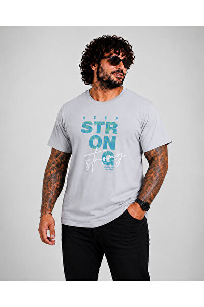 Starbattal Tricou cu gâtul în formă de O pentru bărbați, mărime mare, Strong ...