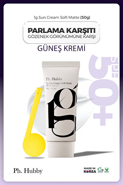 Ph. Hubby Kore Güneş Kremi Mat Bitişli Gözenek ve Parlama Karşıtı SPF50+ PA++...