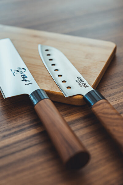 Cavit İnox ŞEF BIÇAĞI SETİ SANTOKU NAKİRİ ŞEF BIÇAĞI JAPON ŞEF BIÇAĞI