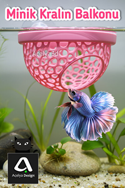 açelya3d Beta Balığı Betta Dinlenme Alanı & Üretim Yuvası – Halfmoon Köpük Yu...
