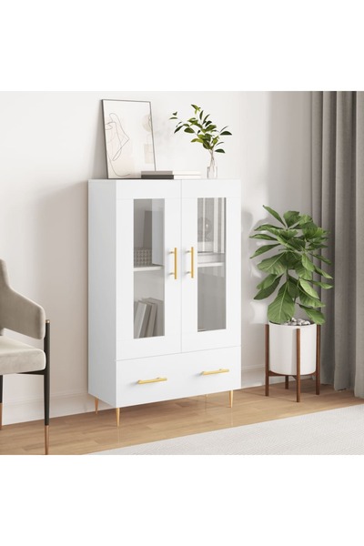 Concept Dulap înalt, alb, 69,5x31x115 cm, lemn prelucrat