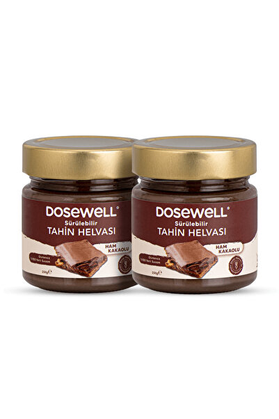 Dosewell Ham Kakaolu Tahin Helvası 250gr 2’li Paket – Doğal İçerik, Katkısız,...