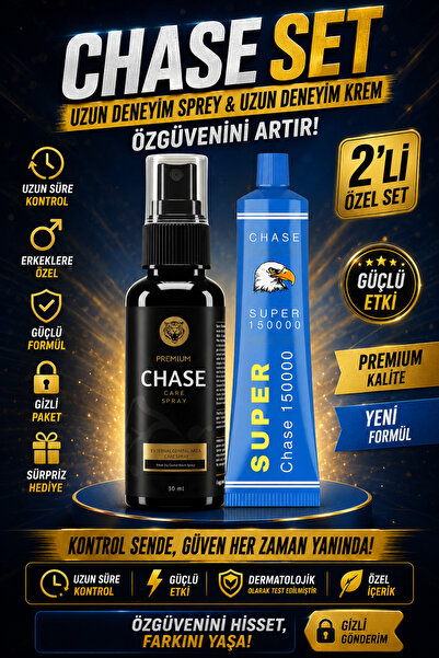 Chase Premium Uzun Deneyim Sprey - Krem Set