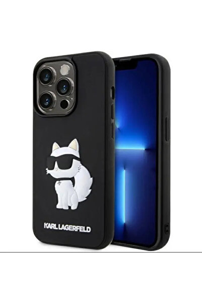 Karl Lagerfeld KLHCP14L3DRKHNK Carcasă rigidă neagră pentru iPhone 14 Pro 6.1...