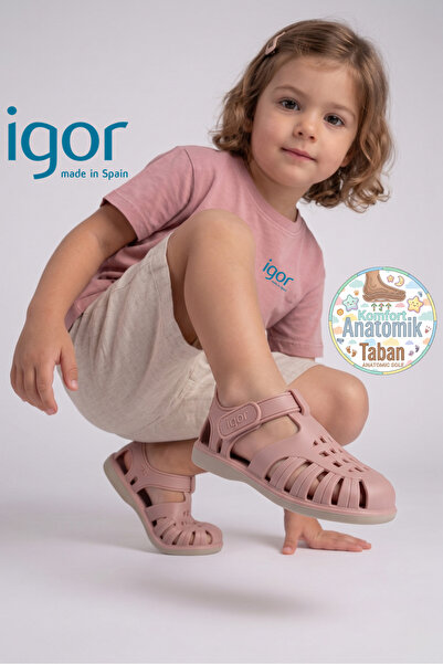 IGOR Tobby Solid Bicolor Unisex Children's Sandals 22Y Bb355 Powder