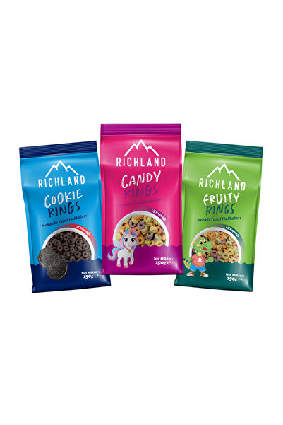 Richland Rings Ailesi Deneme Seti 150 Gr X 3 Adet ( Candy Rings, Fruity Rings...