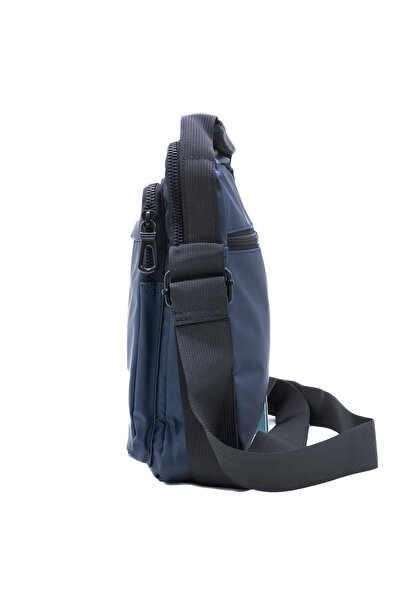 Naimeed Company Borseta barbati, de umar, Naimeed D5423, Oxford, Albastru, 22x5x27cm