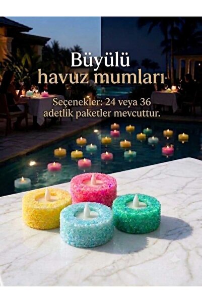 PAKETA Havuz ve Bahçe İçin Modern Aydınlatma Özel Tasarım Renkli Dekoratif 12...