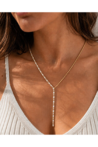 Alina Jewelry Gold su yolu sarkıt kolye