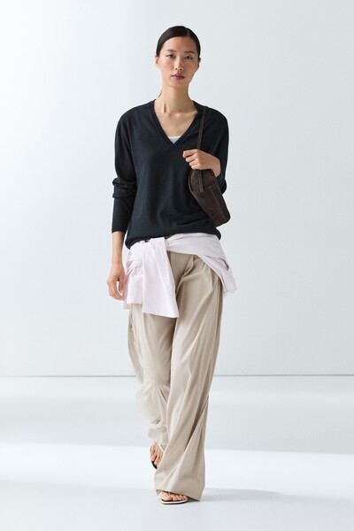 Massimo Dutti V yaka triko kazak