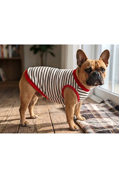 atelyu Kedi Köpek Kıyafetleri Yazlık Çizili Seri T-shirt