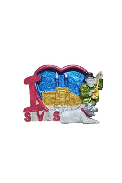 REYYAN Sivas magneti polyester kabartma hediyelik magnet