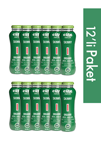 Elite Naturel 12'li Organik Skinny %100 Meyve-Sebze Suyu 200 Ml
