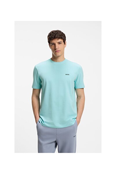 BOSS Logo Detaylı Esnek Pamuk T-shirt