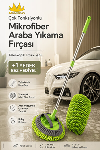 Miss Clean (+1 LAVETĂ DE REZERVĂ CU CADOU) Perie multifuncțională din microfi...