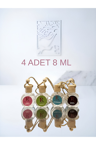 Revilya 4’lü Oto ve Mini Mekan Kokusu Seti 8 ml – Okyanus, Sandal Ağacı, Paçu...