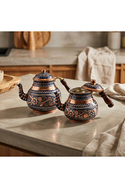 Generic Handmade Turkish Tea Pots Set – 2 Pieces, Can Be Used Together or Sep...