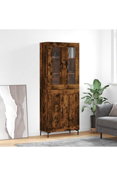 Concept Dulap înalt, stejar fumuriu, 69,5x34x180, lemn compozit
