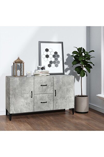 Concept Servantă, gri beton, 100x36x60 cm, lemn prelucrat