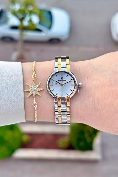 Daniel Klein Sarı Silver Renk 24 Ay Garantili 25 Mm Kadın Kol Saati