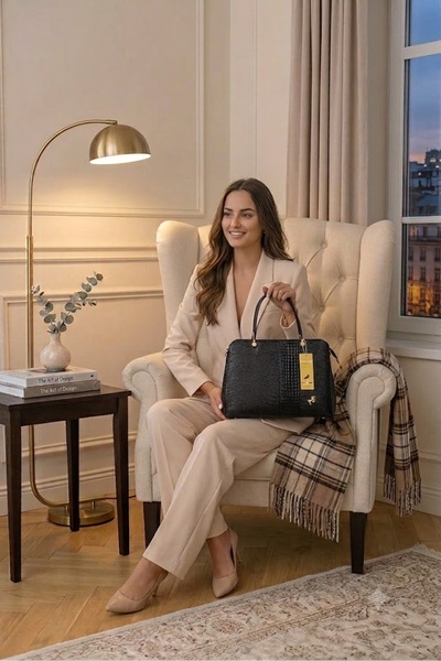 Miami Polo Club Women's Large Size Handbag with Long Strap