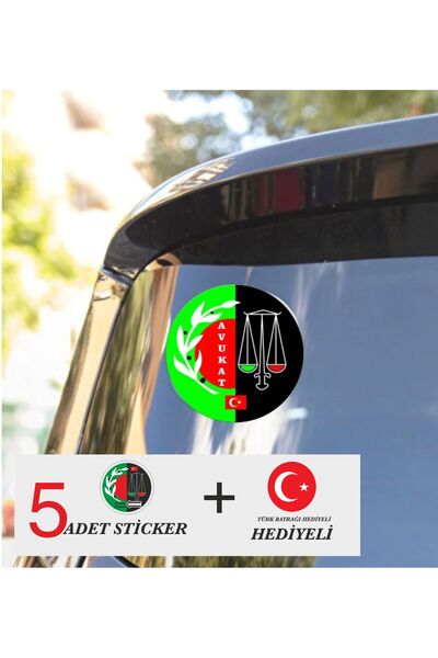 İZMOTTO AVUKAT ARAÇ ÖN CAM STİCKER İÇ CAM 9 CM 2 ADET
