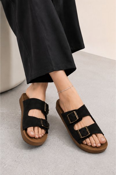 star shoes Unisex orthopedic insole slippers with double strap buckle daily comfort slippers