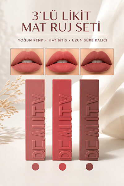 Lesvip's Kalıcı Likit Mat Rujlar 3'lü Set