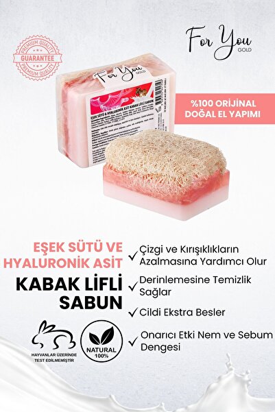 For You Gold Doğal Kabak Lifli Eşek Sütü & Hyaluronik Asit Sabun