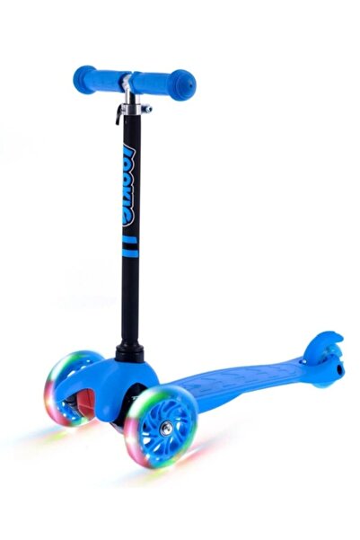 KİDZY Mavi Rookie 3 Tekerlekli Led Işıklı Scooter