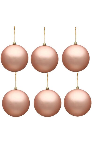 Pandoli Partidolu 6 Adet Gold Rose Renk 6 cm Yılbaşı Ağacı Cici Top