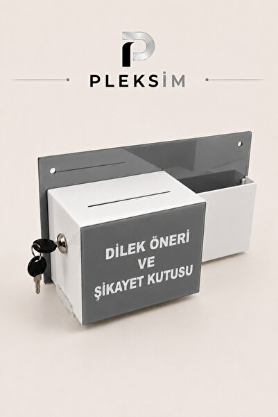 ulusoypleksi Kilitli Dilek ve Öneri Kutusu Pleksi Duvar Tipi Şikayet ve Talep...